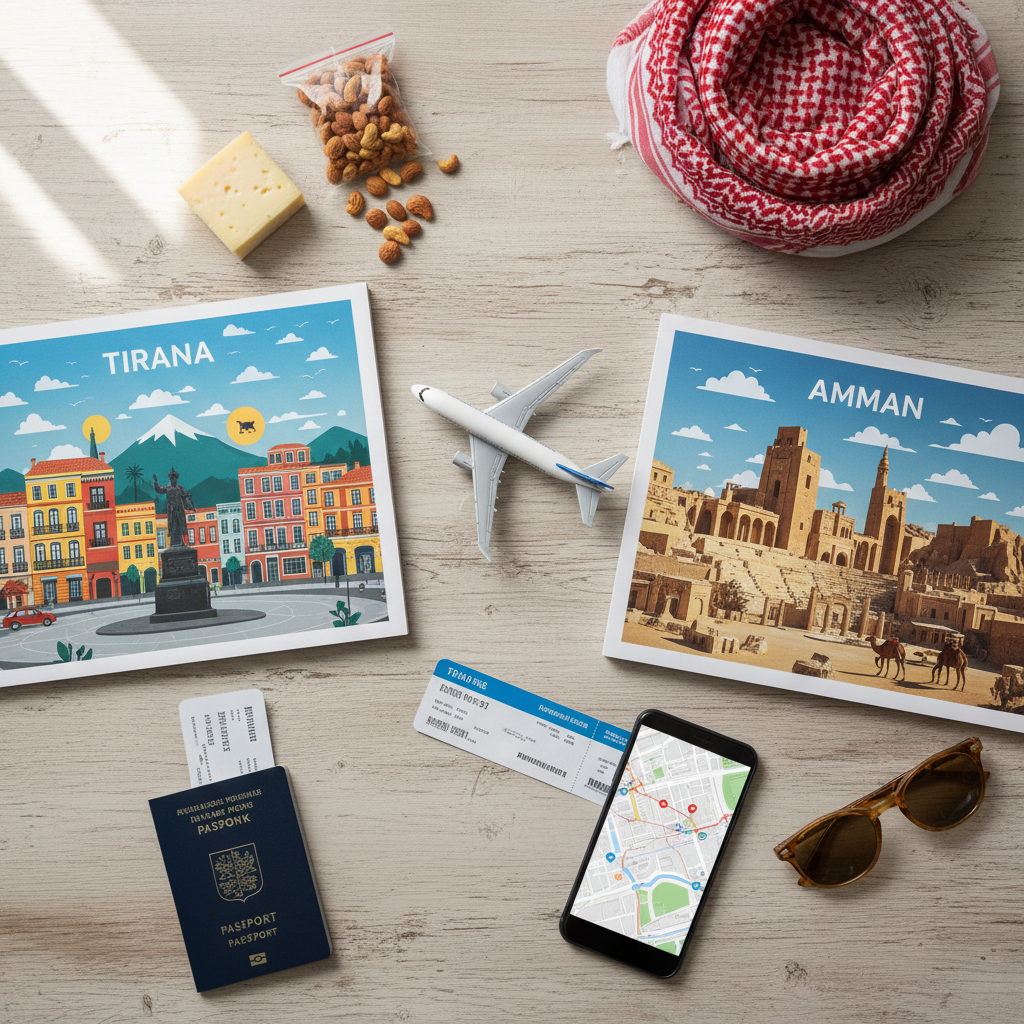 Tanie loty do Tirany i Ammanu z Polski – spójrz, co znajdziesz!